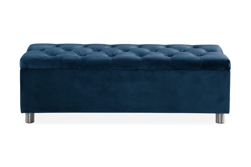 Donte sengekiste 140 cm - Blå - Opbevaring til senge - Sengebænk - Sengekiste