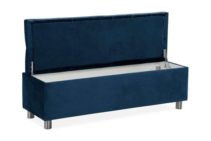 Donte sengekiste 140 cm - Blå - Møbler - Senge - Sengetilbehør & sengegavl - Opbevaring til senge