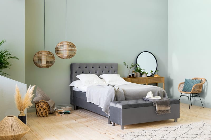 Donte sengekiste 140 cm - Grå - Møbler - Senge - Sengetilbehør & sengegavl - Opbevaring til senge