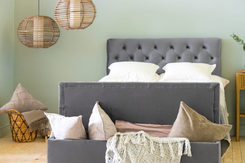 Donte sengekiste 140 cm - Grå - Møbler - Senge - Sengetilbehør & sengegavl - Opbevaring til senge