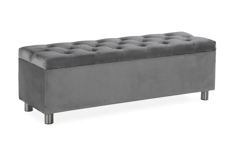 Donte sengekiste 140 cm - Grå - Møbler - Senge - Sengetilbehør & sengegavl - Opbevaring til senge