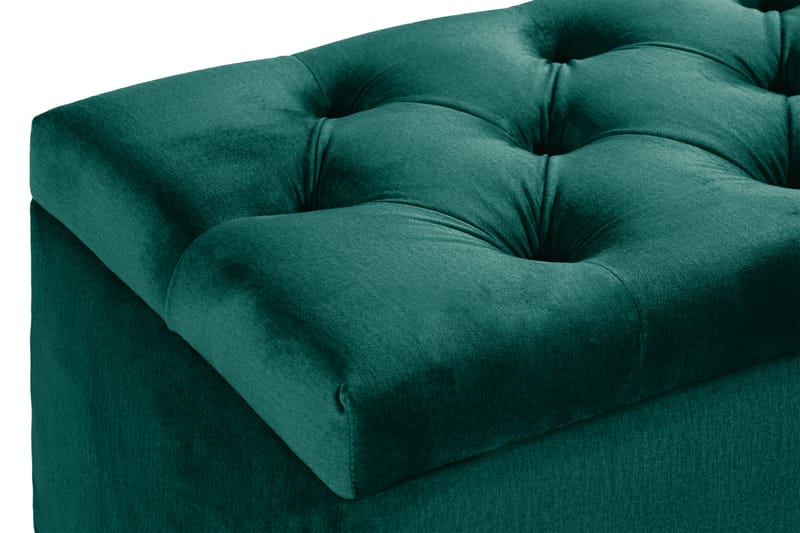 Donte sengekiste 140 cm - Grøn - Opbevaring til senge - Sengebænk - Sengekiste