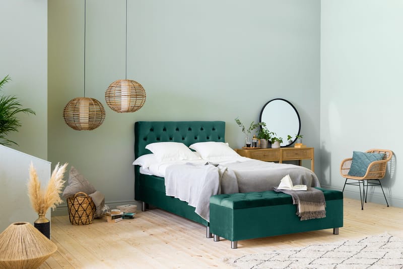 Donte sengekiste 140 cm - Grøn - Møbler - Senge - Sengetilbehør & sengegavl - Opbevaring til senge
