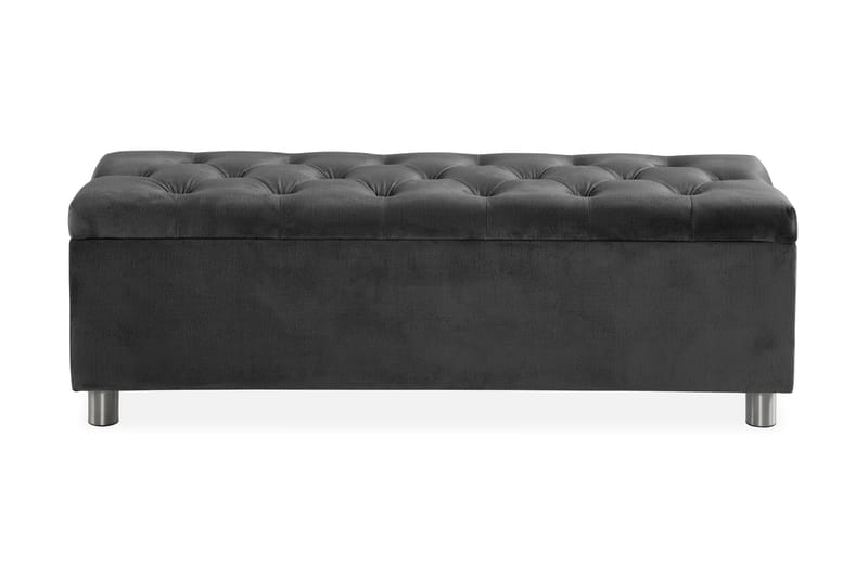 Donte sengekiste 140 cm - Mørkegrå - Opbevaring til senge - Sengebænk - Sengekiste
