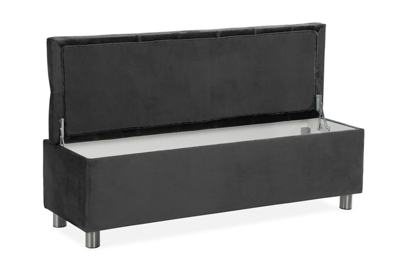 Donte sengekiste 140 cm - Mørkegrå - Møbler - Senge - Sengetilbehør & sengegavl - Opbevaring til senge