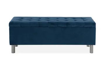 Donte sengekiste 140 cm Square - Blå - Møbler - Senge - Sengetilbehør & sengegavl - Opbevaring til senge