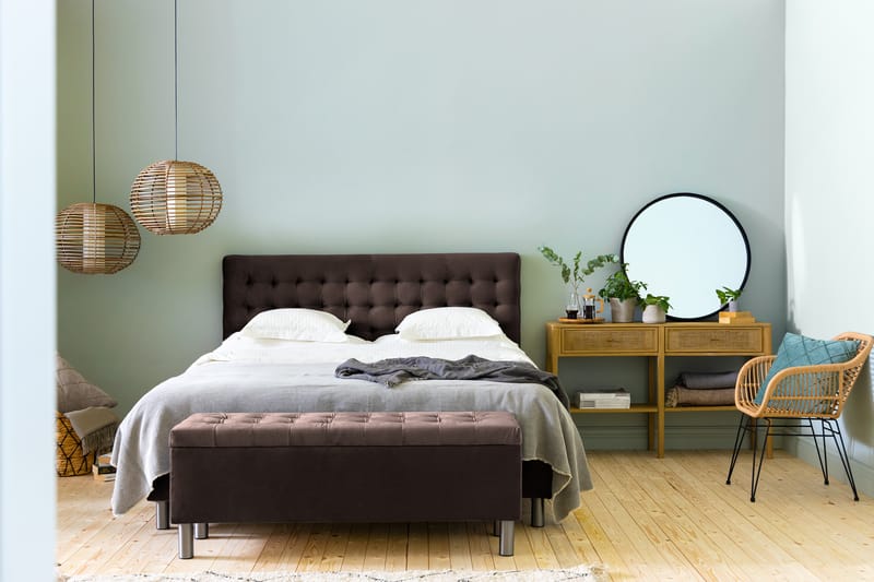 Donte sengekiste 140 cm Square - Brun - Opbevaring til senge - Sengebænk - Sengekiste