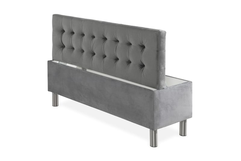 Donte sengekiste 140 cm Square - Grå - Møbler - Senge - Sengetilbehør & sengegavl - Opbevaring til senge