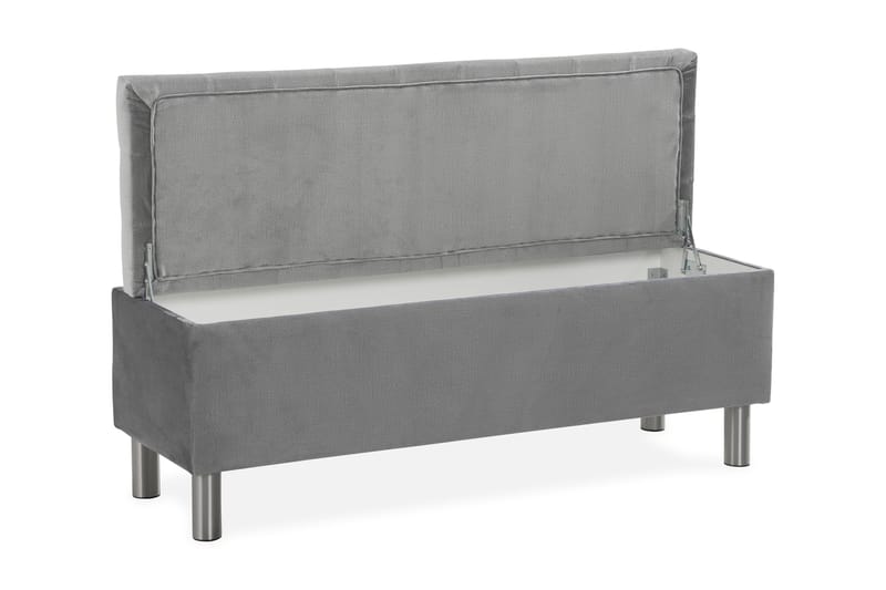 Donte sengekiste 140 cm Square - Grå - Møbler - Senge - Sengetilbehør & sengegavl - Opbevaring til senge