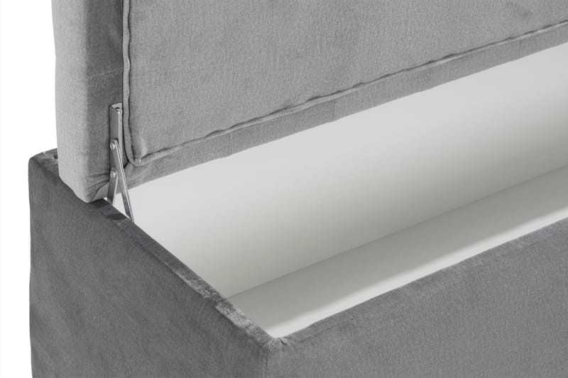 Donte sengekiste 140 cm Square - Grå - Møbler - Senge - Sengetilbehør & sengegavl - Opbevaring til senge