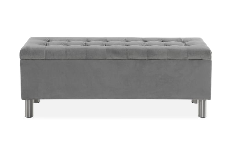 Donte sengekiste 140 cm Square - Grå - Møbler - Senge - Sengetilbehør & sengegavl - Opbevaring til senge