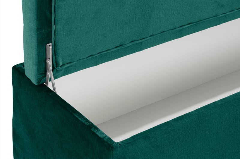 Donte sengekiste 140 cm Square - Grøn - Opbevaring til senge - Sengebænk - Sengekiste