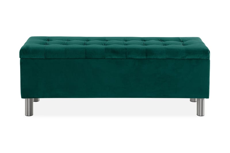 Donte sengekiste 140 cm Square - Grøn - Møbler - Senge - Sengetilbehør & sengegavl - Opbevaring til senge