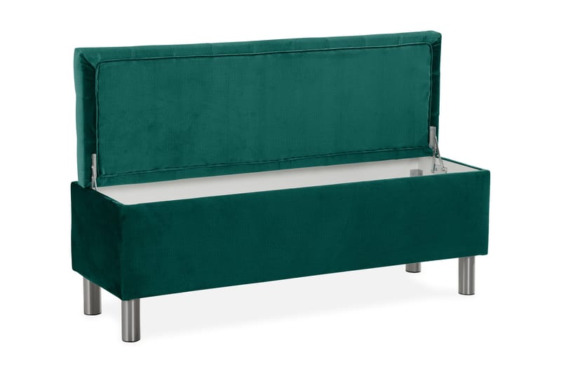 Donte sengekiste 140 cm Square - Grøn - Møbler - Senge - Sengetilbehør & sengegavl - Opbevaring til senge