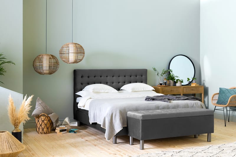 Donte sengekiste 140 cm Square - Mørkegrå - Opbevaring til senge - Sengebænk - Sengekiste