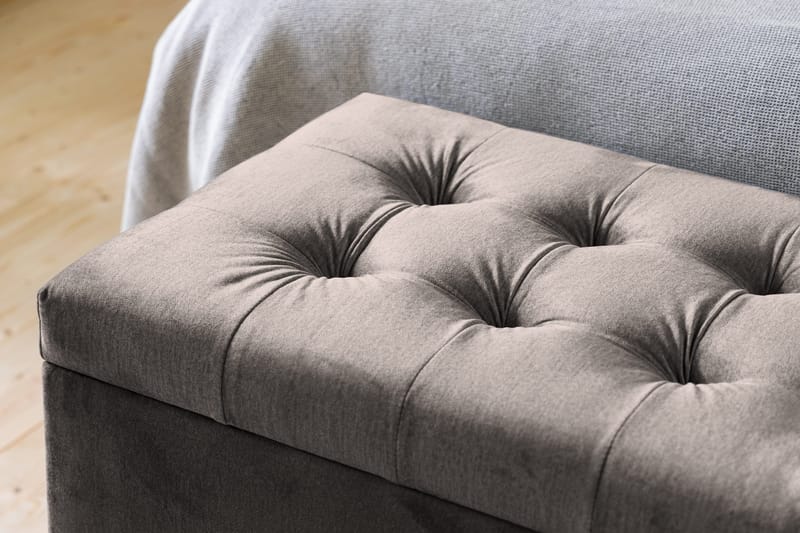 Donte sengekiste 140 cm Square - Mørkegrå - Møbler - Senge - Sengetilbehør & sengegavl - Opbevaring til senge