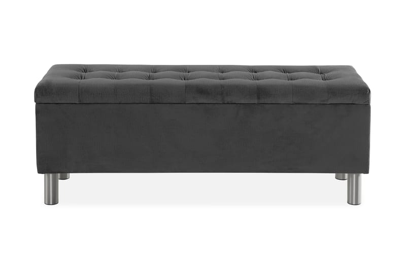 Donte sengekiste 140 cm Square - Mørkegrå - Møbler - Senge - Sengetilbehør & sengegavl - Opbevaring til senge