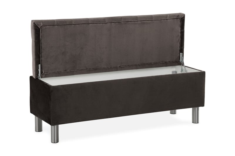 Donte sengekiste 140 cm Square - Mørkegrå - Møbler - Senge - Sengetilbehør & sengegavl - Opbevaring til senge