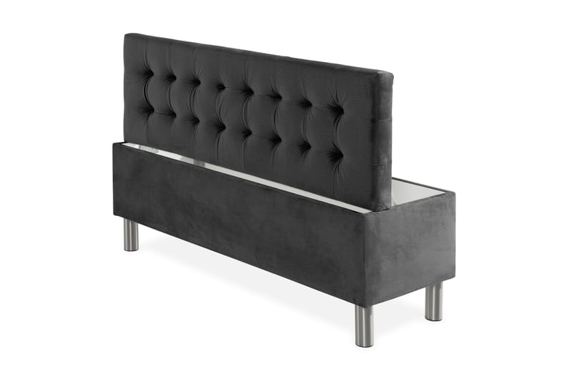 Donte sengekiste 140 cm Square - Mørkegrå - Møbler - Senge - Sengetilbehør & sengegavl - Opbevaring til senge