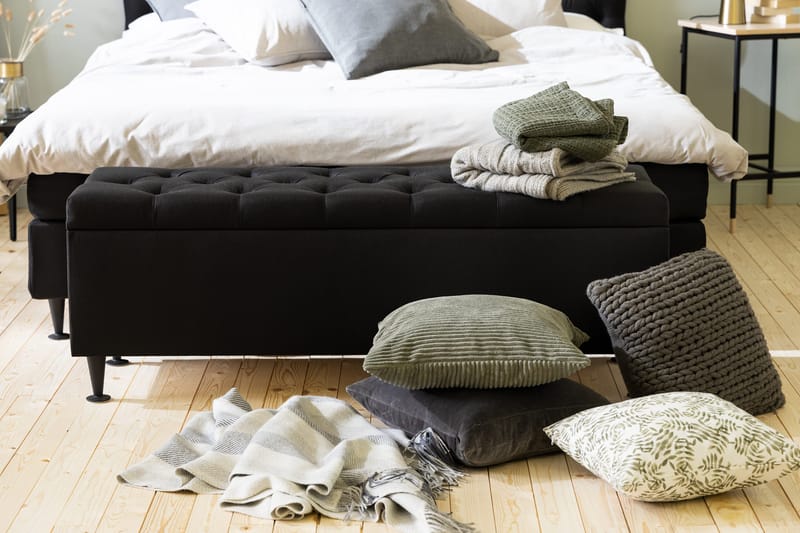 Ella Sengekasse 140 cm Ternet - Sort - Møbler - Senge - Sengetilbehør & sengegavl - Opbevaring til senge