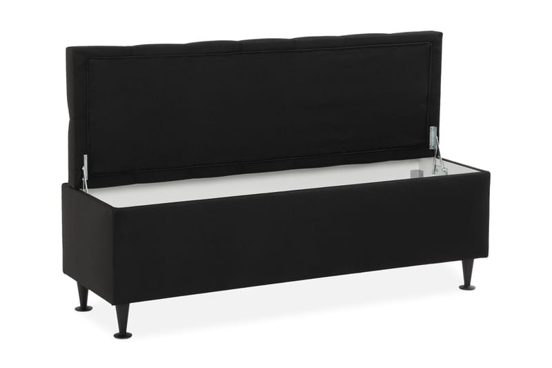 Ella Sengekiste 140 cm Dyb-syet - Sort - Møbler - Senge - Sengetilbehør & sengegavl - Opbevaring til senge