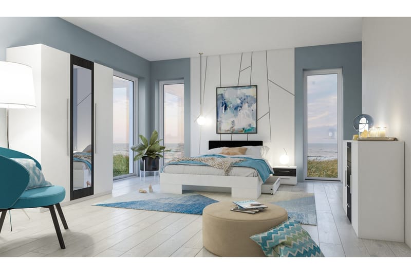 Hellebak Skabsseng 69x116 cm - Hvid - Møbler - Senge - Sengetilbehør & sengegavl - Opbevaring til senge