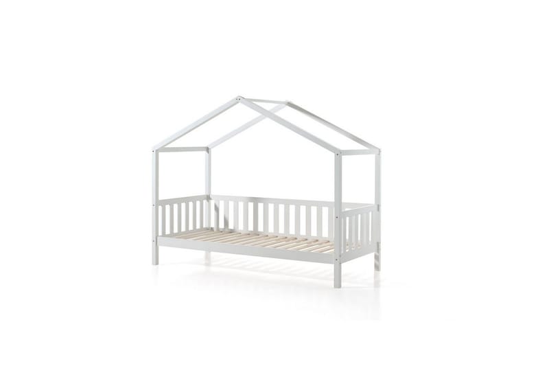 Husseng med skuffe Dallas 90x200 cm Hvid, Med hegn, Hvid, Med hegn