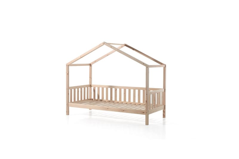 Husseng med Tekstilsæt Dallas 90x200 cm Naturlig, Uden hegn, Med skuffe - Naturlig, Uden hegn, Med skuffe - Møbler - Senge - Sengetilbehør & sengegavl - Opbevaring til senge