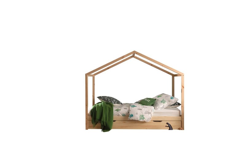 Husseng uden Hegn og med Skuffe Dallas 90x200 cm Naturlig - Naturlig - Møbler - Senge - Sengetilbehør & sengegavl - Opbevaring til senge