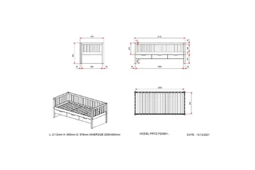 Kahytseng Fritz Hvid, Med skuffe - Hvid, Med skuffe - Møbler - Sofaer - Daybed