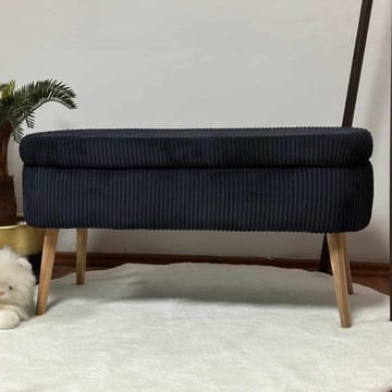Pouffe with Storage Atelier Del Sofa Sort - Møbler - Senge - Sengetilbehør & sengegavl - Opbevaring til senge