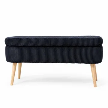 Pouffe with Storage Atelier Del Sofa Sort