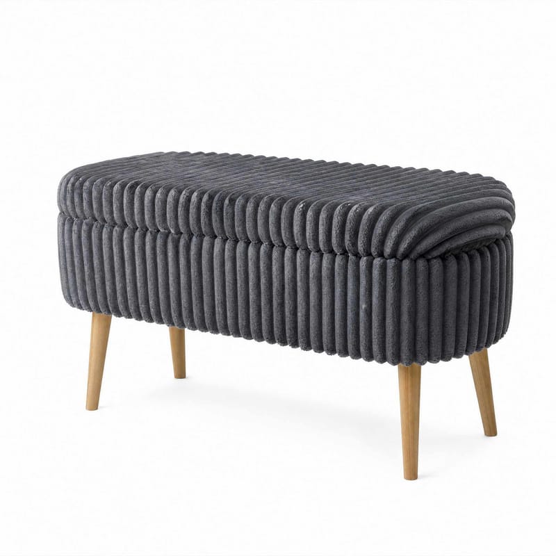 Pouffe with Storage Atelier Del Sofa Toscano Anthracite, undefined