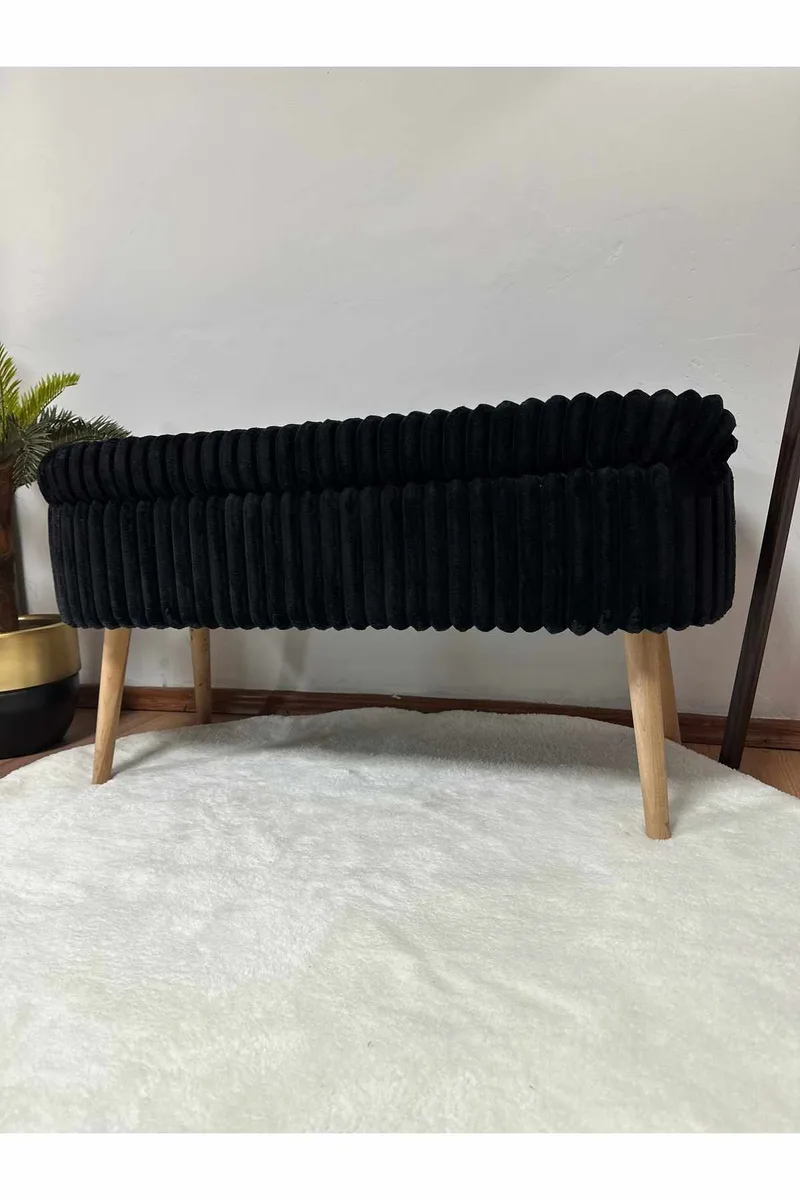Pouffe with Storage Atelier Del Sofa Toscano Black - Møbler - Senge - Sengetilbehør & sengegavl - Opbevaring til senge