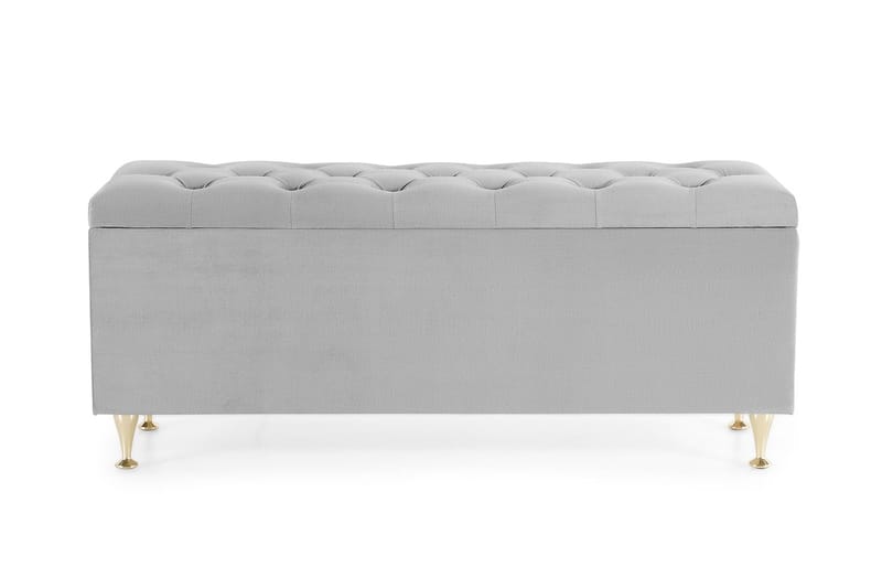 Royal Velvet Sengkiste - Lysegrå - Møbler - Senge - Sengetilbehør & sengegavl - Opbevaring til senge - Sengekiste