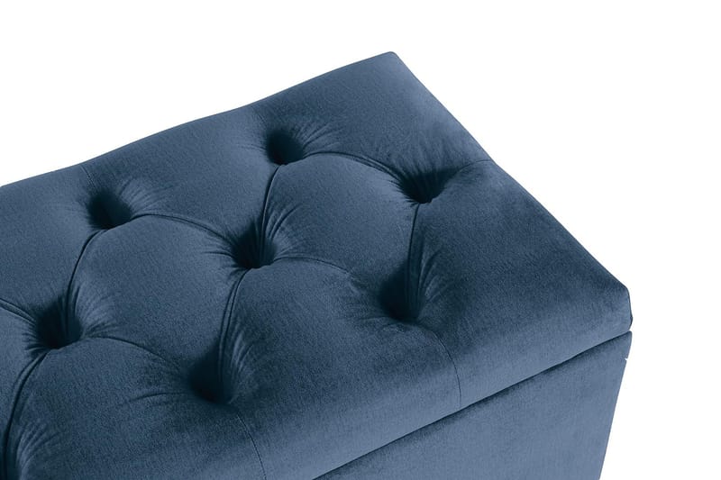 Royal Velvet Sengkiste - Mørkeblå - Møbler - Senge - Sengetilbehør & sengegavl - Opbevaring til senge - Sengekiste