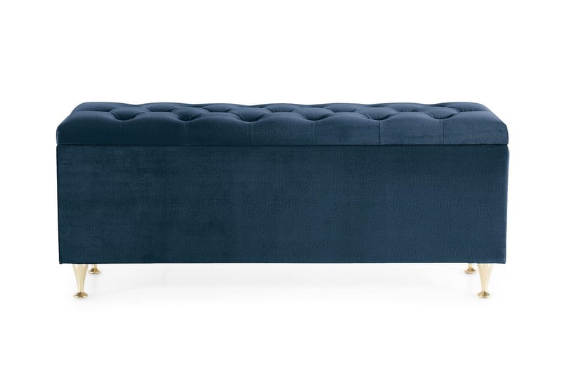 Royal Velvet Sengkiste - Mørkeblå - Møbler - Senge - Sengetilbehør & sengegavl - Opbevaring til senge - Sengekiste