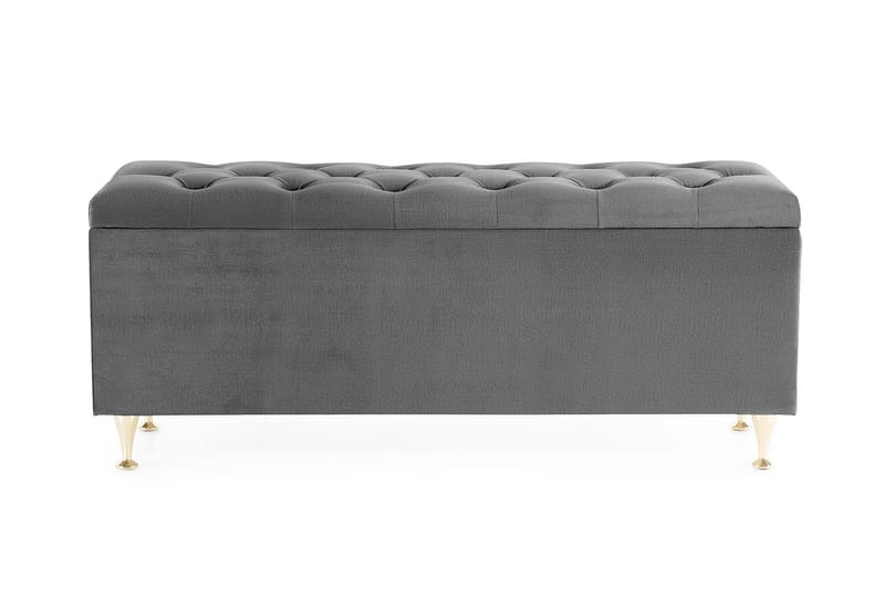 Royal Velvet Sengkiste - Mørkegrå - Møbler - Senge - Sengetilbehør & sengegavl - Opbevaring til senge - Sengekiste