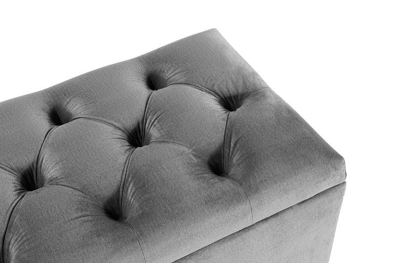 Royal Velvet Sengkiste - Mørkegrå - Møbler - Senge - Sengetilbehør & sengegavl - Opbevaring til senge - Sengekiste