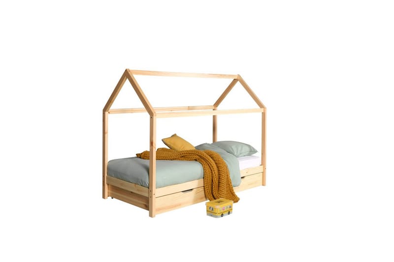 Seng med skuffe Dallas 90x200 cm Antracit - Antracit - Møbler - Senge - Sengetilbehør & sengegavl - Opbevaring til senge