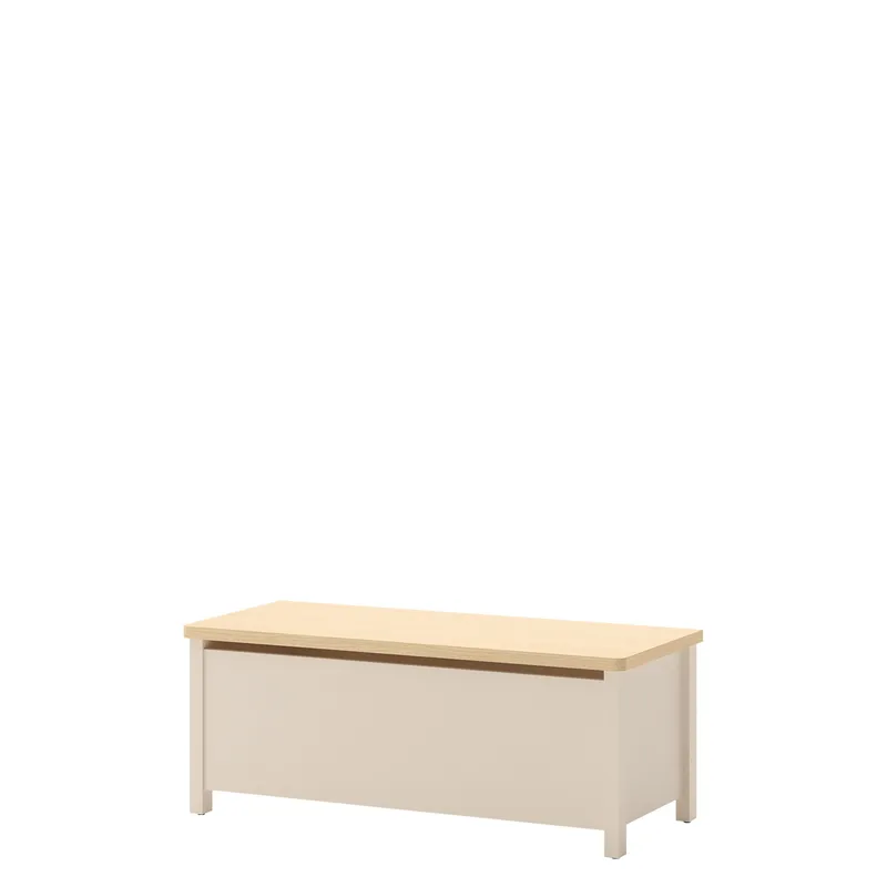 Sengetøjskasse Historie Beige, eg, Beige, eg