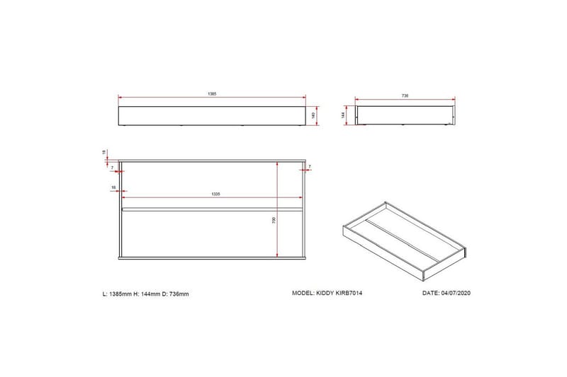 Skuffe Kiddy - Møbler - Senge - Sengetilbehør & sengegavl - Opbevaring til senge