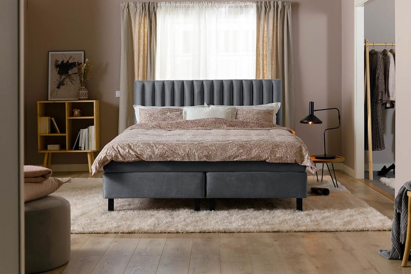 Rakel Sengegavl 120cm - Mørkegrå/Velour - Møbler - Senge - Sengetilbehør & sengegavl - Sengegavle