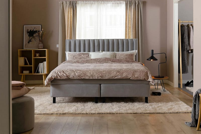 Rakel Sengegavl 140cm - Lysegrå/Velour - Møbler - Senge - Sengetilbehør & sengegavl - Sengegavle