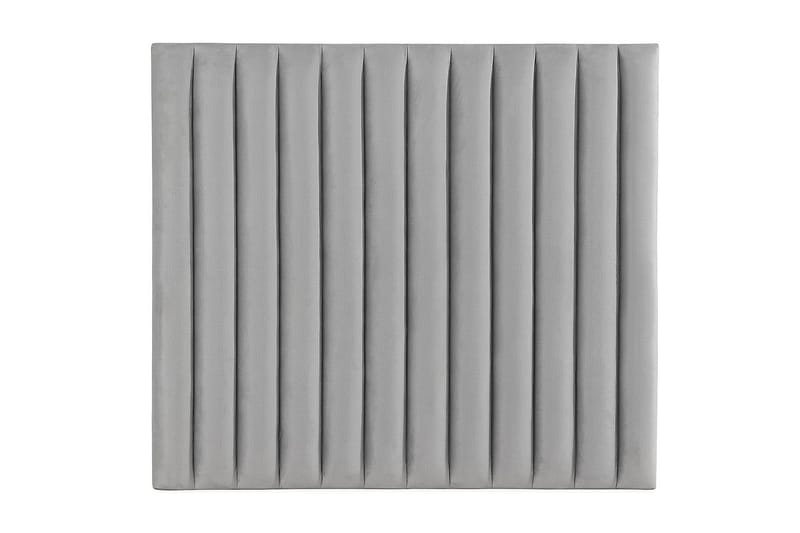 Rakel Sengegavl 140cm, Lysegrå/Velour