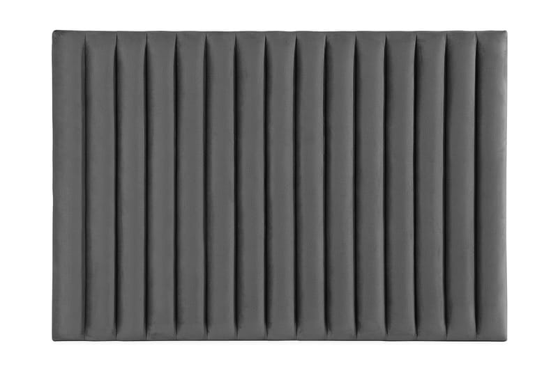 Rakel Sengegavl 160cm, Mørkegrå/Velour