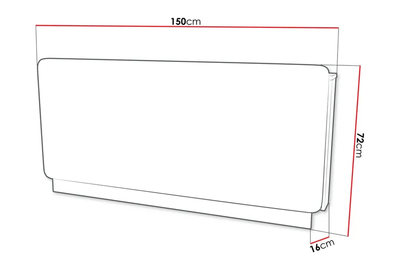 Rauk Sengegavl 150 cm - Beige/Grå - Møbler - Senge - Sengetilbehør & sengegavl - Sengegavle