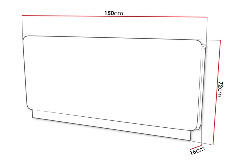 Rauk Sengegavl 150 cm - Beige/Grå - Møbler - Senge - Sengetilbehør & sengegavl - Sengegavle