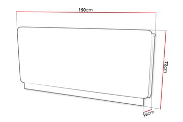 Rauk Sengegavl 150 cm - Beige/Hvid - Møbler - Senge - Sengetilbehør & sengegavl - Sengegavle