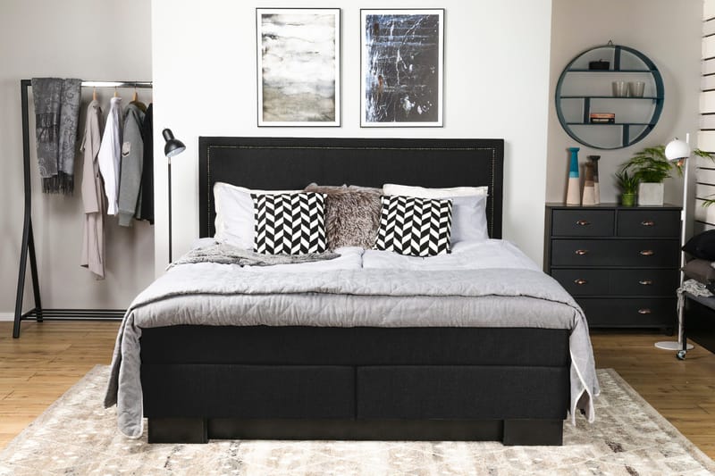 Amiral sengegavl 165 cm lige - sort - Møbler - Senge - Sengetilbehør & sengegavl - Sengegavle